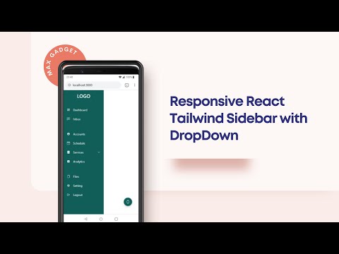 Responsive React Tailwind Sidebar with Dropdown Submenu Tutorial