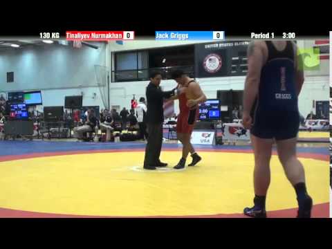 130 KG QF - Nurmakhan Tinaliyev (Kazakhstan) vs. Jack Griggs (USOTS)