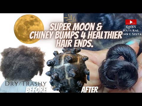 Super Moon & Chiney Bumps Catalyst for healthier hair ends. #fullmoon #hairgrowth #hairends #dryhair