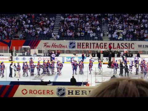 Winnipeg Jets vs Edmonton Oilers Alumni Game Player Handshakes