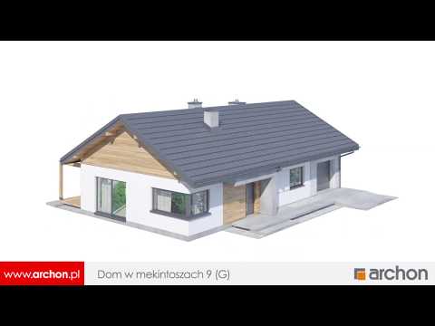 Niewielki dom o bogatym programie funkcjonalnym - Dom w mekintoszach 9 (G) - obrót 360 stopni