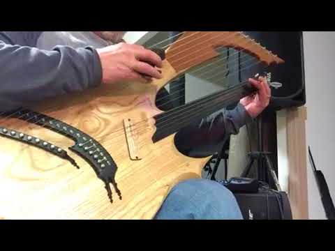Keith Medley Harp Fretless 17 String Guitar Improv-2017