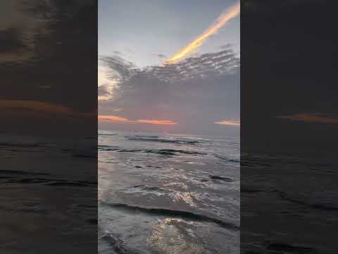 Sunrise on beach 🏝️ beautiful view #waves @serenity beach Pondicherry