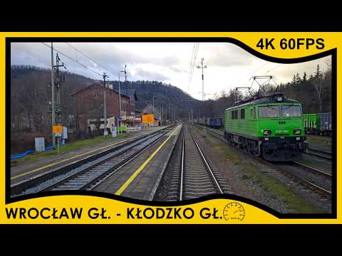 [CABVIEW] Wrocław Główny ➡️ Kłodzko Główne - szlak po modernizacji // 4K 60fps, prędkość + mapa