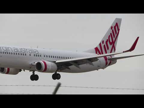 Virgin Australia VA213 B737-8FE VH-VUA Landing at Adelaide Airport