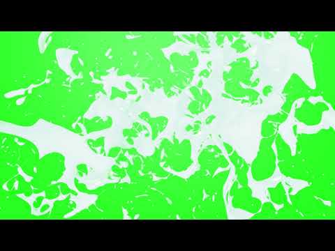 [4K] White Paint Splatter - Green Screen