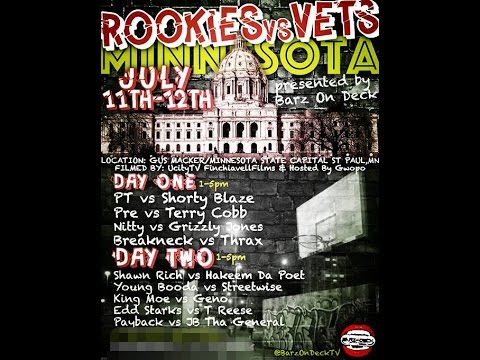 BarzOnDeck Presents RookiesVsVets Shortyblaze Vs PT