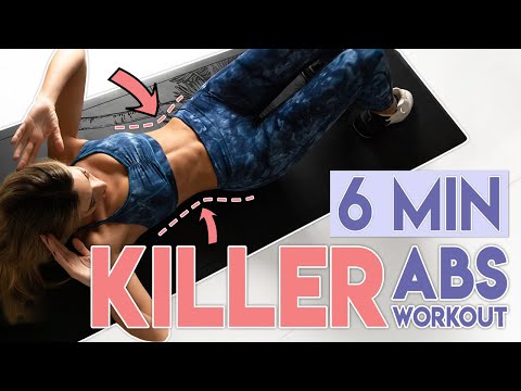 KILLER 6 PACK ABS 🔥 Flat Stomach & Belly Fat Burn | 6 min Workout