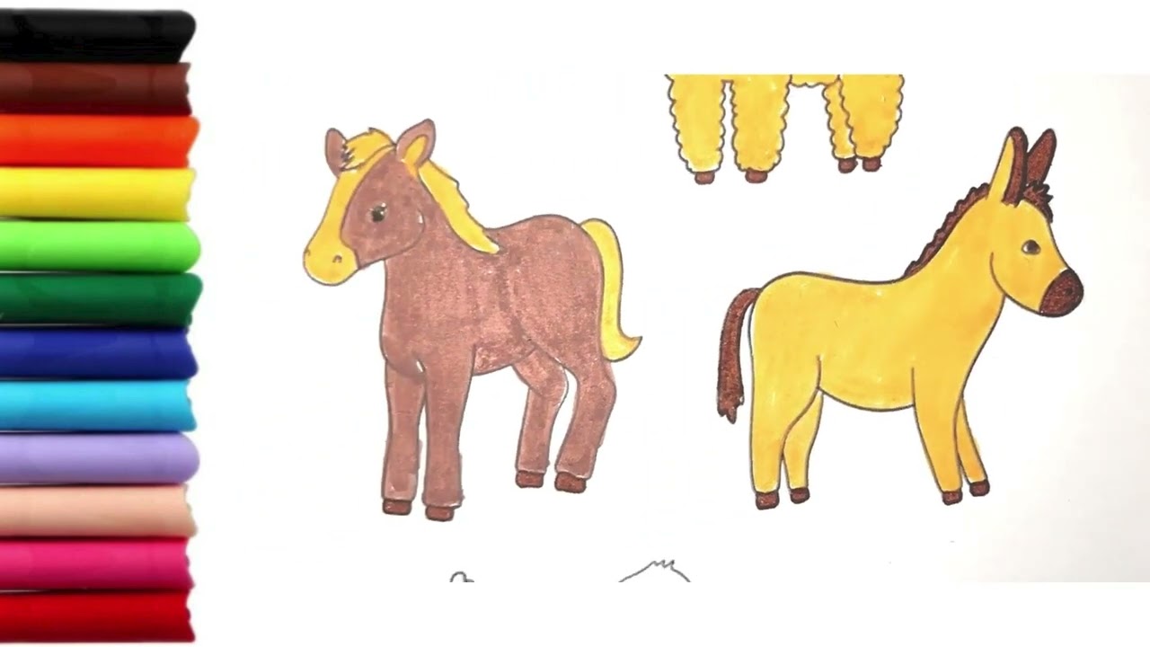 Fun & Easy Farm Animal Coloring | Relaxing Coloring for Kids!