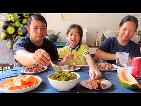 Kako Palm Fruit with Catfish & Pork Rib | Family Recipe Cooking Authentic Food for Lunch