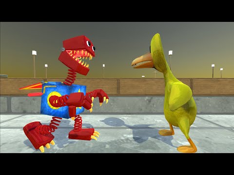 BOXY BOO VS RAINBOW FRIEND ORANGE DEATH RUN - Animal Revolt Battle Simulator