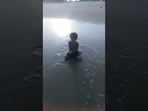 Sevitha and  Chetan  enjoyed at the Rajupalem Beach