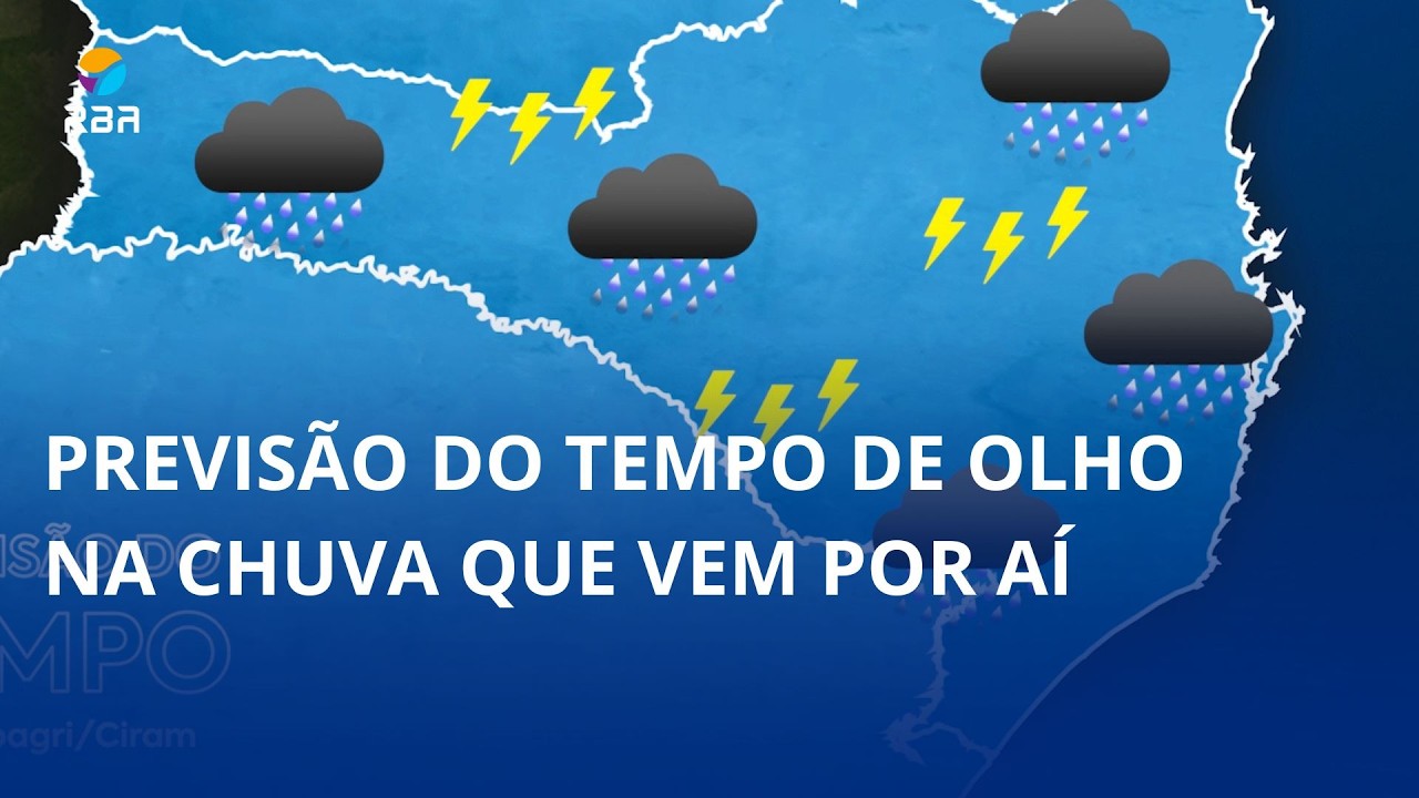 Previsão do tempo de olho na chuva que vem por aí ☔⛈️
