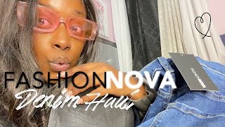 FASHION NOVA CURVE DENIM HAUL💕 & 📚inspirational speech + small story 😢