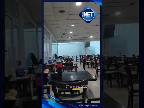 Así fue el momento de la rotura de vidrios en la estación de servicio de Ucacha