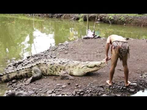 Costa Rica Chito  "The Crocodile Man and the famous Crocodile Poncho"