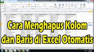 Cara Menghapus Kolom dan Baris Kosong di Excel