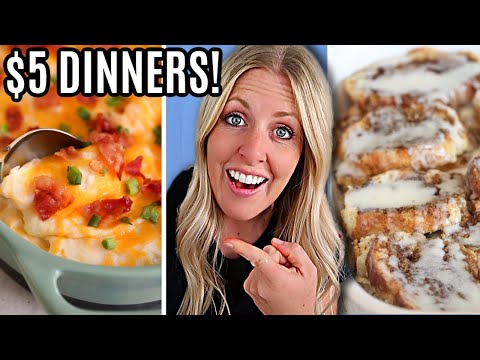 15 CHEAP $5 Dinners! Quick Low Budget Meals Made EASY!