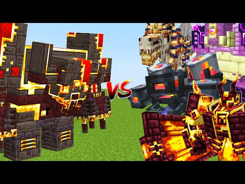 Reworked Netherite Monstrosity VS L_ender's Cataclysm || Minecraft Mob Battle