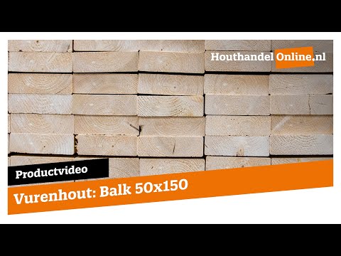 Balk Vuren 50x150mm (45x145mm netto) geschaafd  video