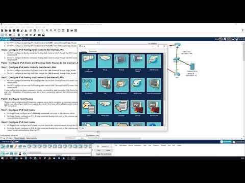 Packet Tracer 15.6.1 - Configure IPv4 and IPv6 Static and Default Routes