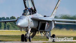 F-18F Super Hornet Demo and Corsair Formation - Sunday - EAA AirVenture Oshkosh 2023