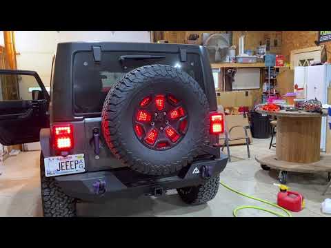 XK Glow 5th Wheel Light Install on a 2018 Jeep JKU with no tow package - Hardwired