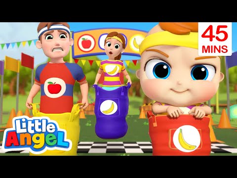 Who's Gonna Win? | Family Games Competition + More Little Angel Kids Songs & Nursery Rhymes