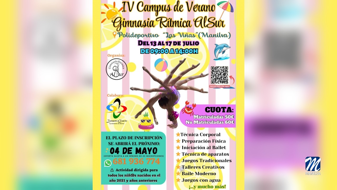 Plazo de inscripción para el IV Campus Gimnasia rítmica Al Sur