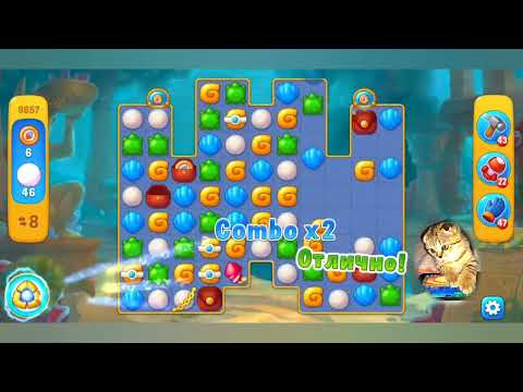 Fishdom 2022, no Boosters,   9857   level  -  прохождение без бустеров,   9857  уровень.