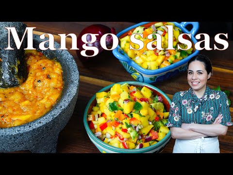 MANGO salsa made in a MOLCAJETE | UNIQUE mango salsa recipe | Mango SALAD