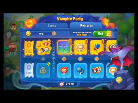 Fishdom 2021 - Vampire Party & League Challenge Rewards   #playrix #fishdom #gaming