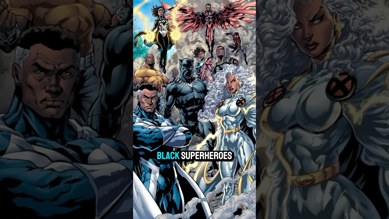 Top 5 strongest black superheroes | #marvel #marvelcomics #xmen #blackpanther #storm #dc #cyborg g