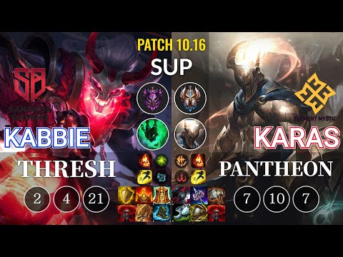 SB Kabbie Thresh vs EM Karas Pantheon Sup - KR Patch 10.16