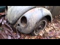 Classic VW BuGs 1957 VW Beetle Ragtop Backyard Hoard Junk Find