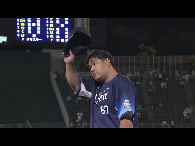 ライオンズ・中村剛也選手ヒーローインタビュー 9月6日 オリックス・バファローズ 対 埼玉西武ライオンズ