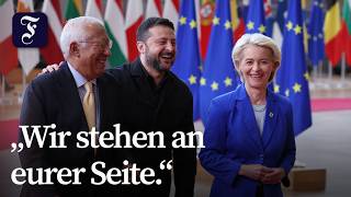 EU-Spitze stellt sich hinter Selenskyj, während Druck aus USA zunimmt