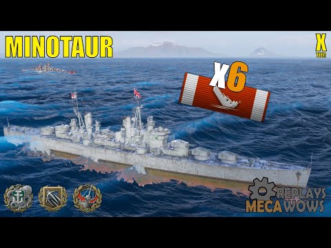 Minotaur 6 Kills & 225k Damage | World of Warships Gameplay