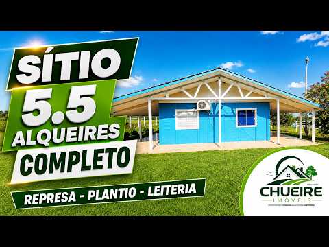 SÍTIO 5.5 ALQUEIRES COMPLETO - REPRESA - PLANTIO - LEITERIA