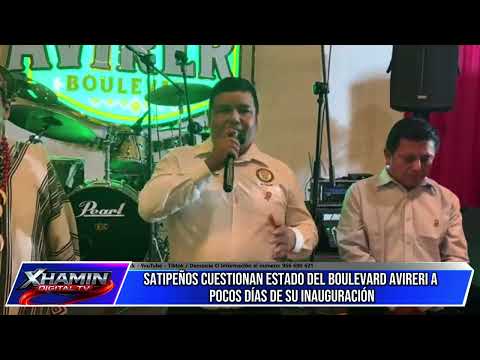 SATIPO | CUESTIONAN ESTADO DEL BOULEVARD AVIRERI A POCOS DÍAS DE SU INAUGURACIÓN