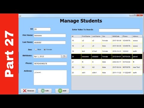 Java Student Information System Project In Java Using Netbeans With Source Code Part 27