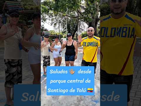 Saludos 👋🏽 en el parque central de Santiago de Tolú, Sucre, Colombia #travel