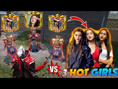 🔥Challenged 3 Cute Pro Toxic Girls for 1V3 TDM😈🥵|SAMSUNG,A3,A5,A6,A7,J2,J5,J7,S5,S7,S9,A10,A20