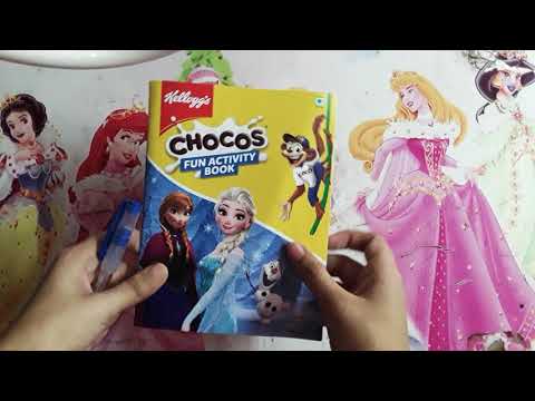 reviewing frozen activity book!!!chocos activity book review.