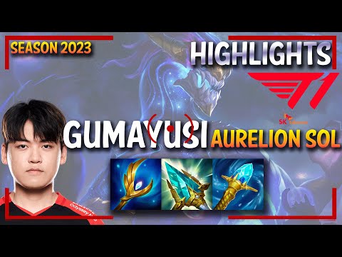 T1 Gumayusi AURELION SOL vs TRISTANA Mid - HIGHLIGHTS - KR Ranked