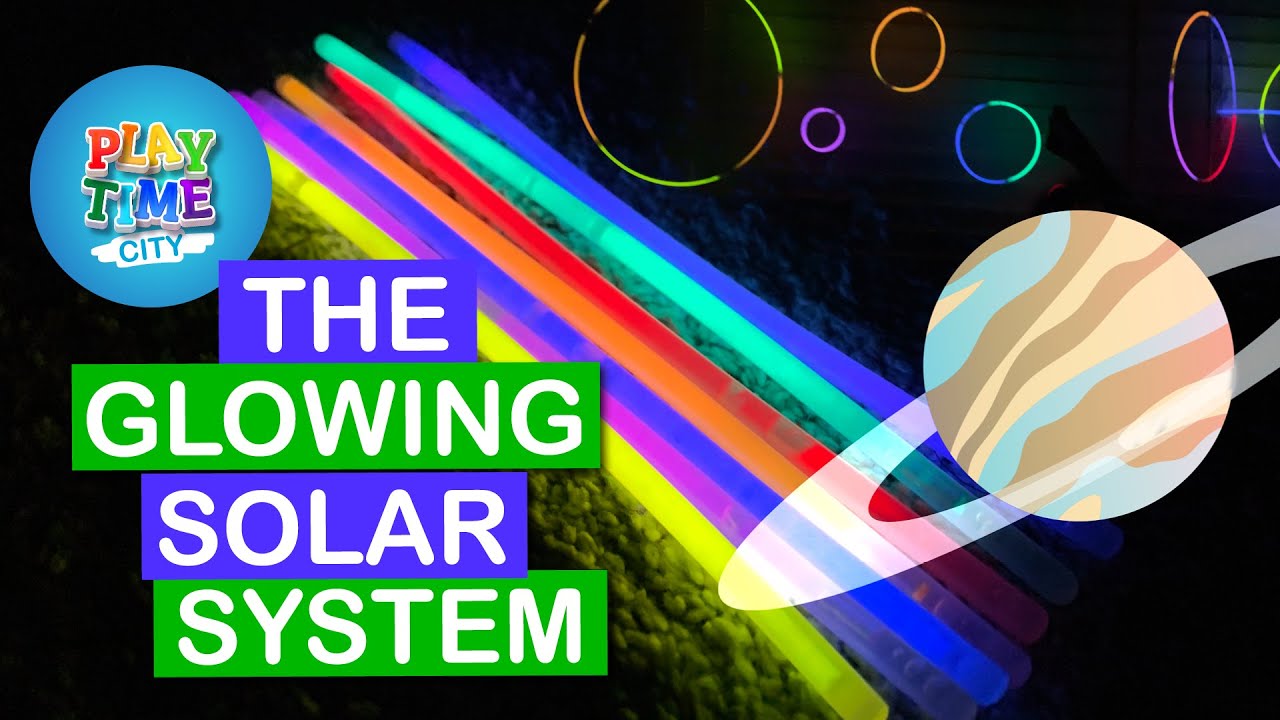 Watch video The Glowing Solar System - Fun with glow sticks - Learn the names and order of the planets Now The Glowing Solar System - Fun with glow sticks - Learn the names and order of the planets
