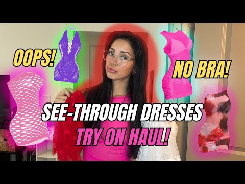 4K SEE-THROUGH Dresses TRY ON with Mirror View! | Alyssa Fox TryOn