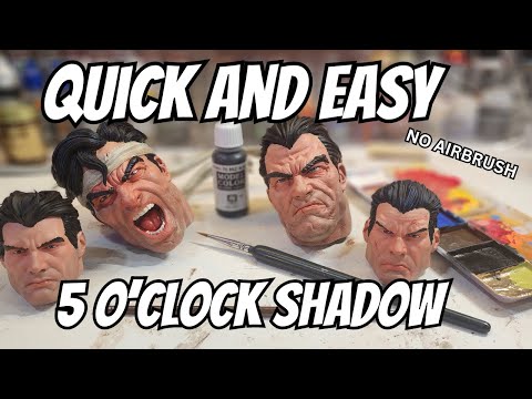 How to PAINT a 5 o'clock Shadow- QUICK AND EASY TO DO