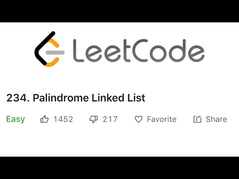 Leetcode Palindrome Linked List Solution Explained Java