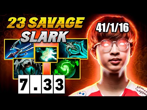 23SAVAGE (Slark) - 40 kills!! / Dota Pro Gameplay